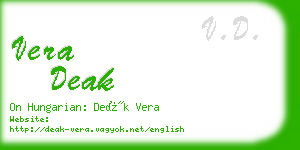 vera deak business card